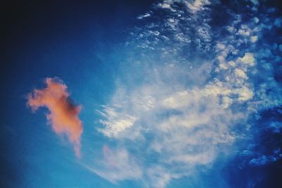 Low angle view of clouds in sky