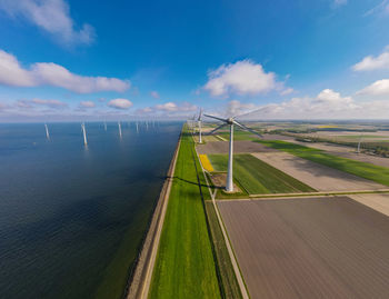 Scenic view of land against sky