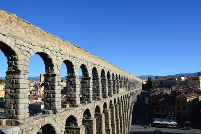 View of historic building against clear sky