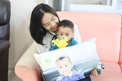 Portrait of mother and daughter