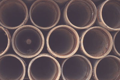 Full frame shot of pipes