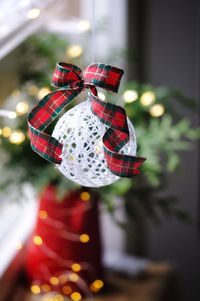 Close-up of christmas decoration in box