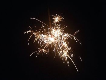 Low angle view of firework display
