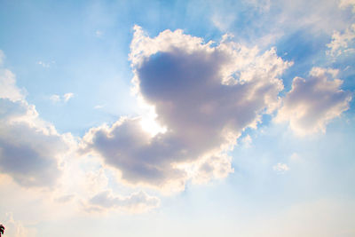 Low angle view of clouds in sky