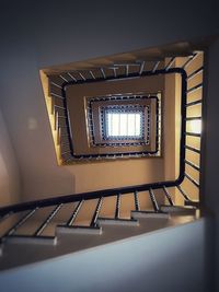 Low angle view of spiral staircase