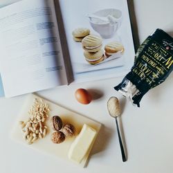 Close-up of food on white background