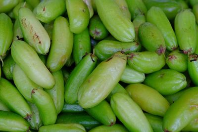 Full frame shot of green vegetables at market stall