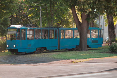 Close-up of car on street