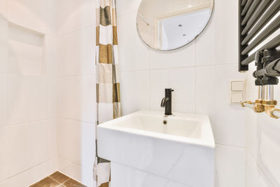 Close-up of sink in bathroom