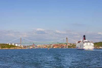 Suspension bridge over sea