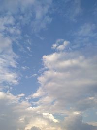 Low angle view of clouds in sky