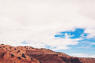 Low angle view of mountain against sky