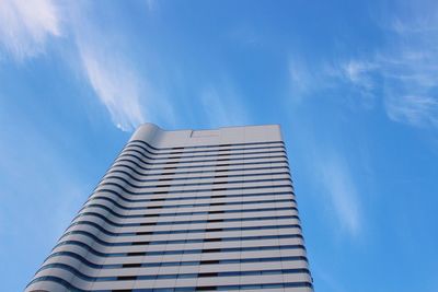 Low angle view of modern building against sky