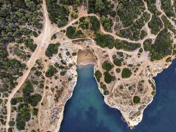 Aerial view of river