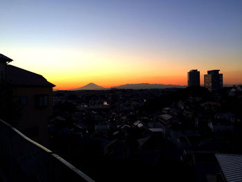 Cityscape at sunset