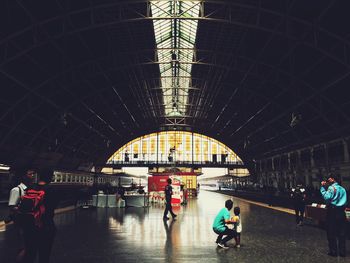 People walking in city