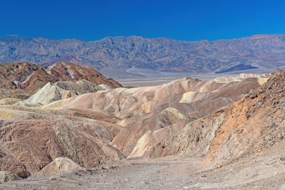 Colorful formations at zabriskie point in death valley in california