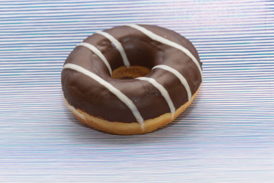 High angle view of dessert on table