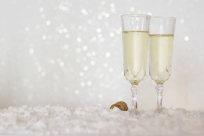 Close-up of wine glass on table