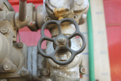 Close-up of machine part