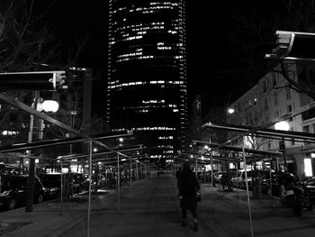 Illuminated city at night