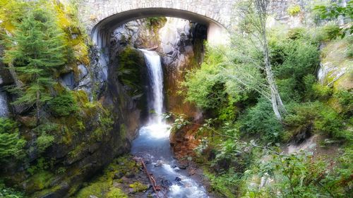 Stream flowing through rocks