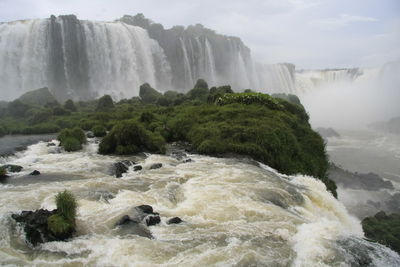 Scenic view of waterfall