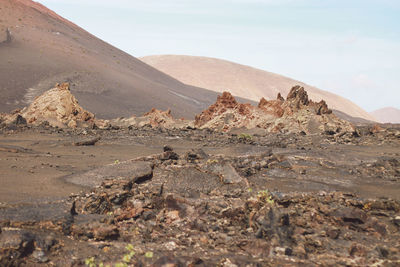 Scenic view of desert against sky