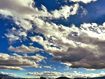 Low angle view of cloudy sky