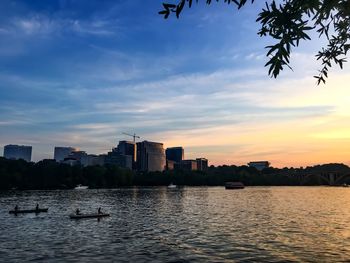 Cityscape at sunset