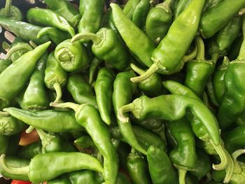 Full frame shot of green vegetables at market