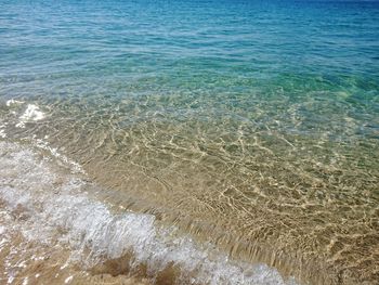 High angle view of beach