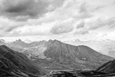 Scenic view of dramatic landscape against sky