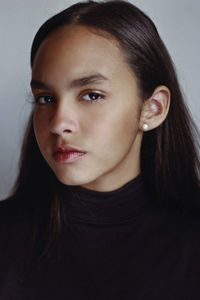 Close-up portrait of young woman