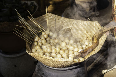 Salome is a traditional indonesian food that is round in shape and served when it's still hot