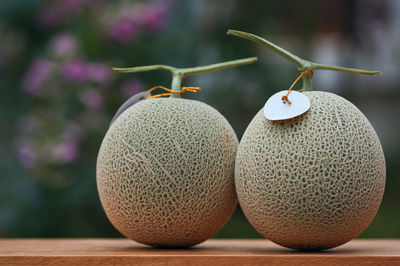 Close-up of fruits on table
