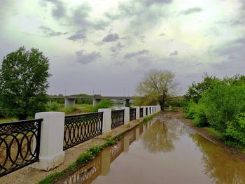 View of canal along buildings