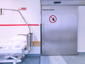 Information sign on wall by building