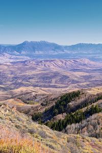 Oquirrh  mountain utah lake panorama views provo, timpanogos, lone and twin peaks. salt lake city