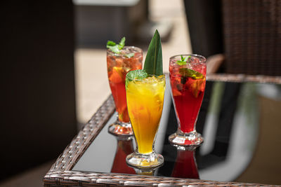 Close-up of drink on table