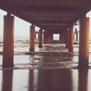 Railing with columns in background