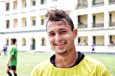 Portrait of sportsman smiling