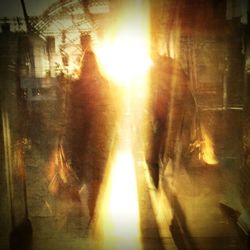 Sun shining through clouds