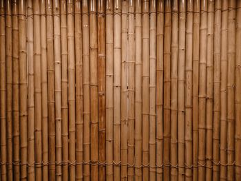 Full frame shot of bamboo fence