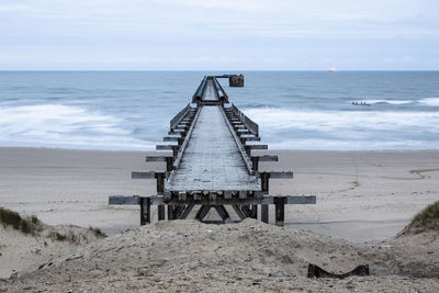 Abandoned industrial pier,, near hartlepool, england