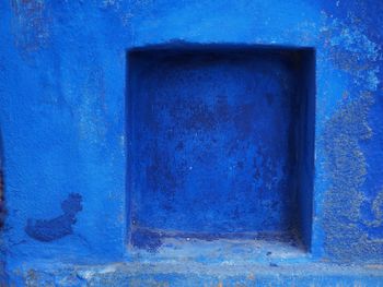 Blue weathered wall