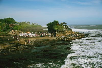 Group of people on beach