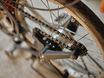 Close-up of bicycle chain