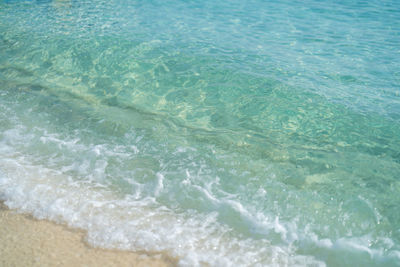 High angle view of sea waves