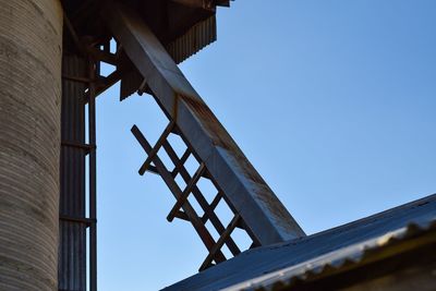 Low angle view of built structure against clear sky